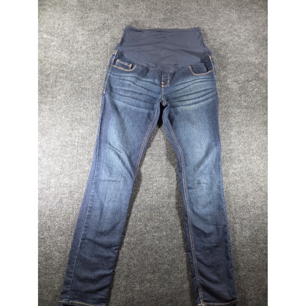 Old Navy Maternity Skinny Jeans Dark Wash Full Panel Blue‎ Size 6 Regular